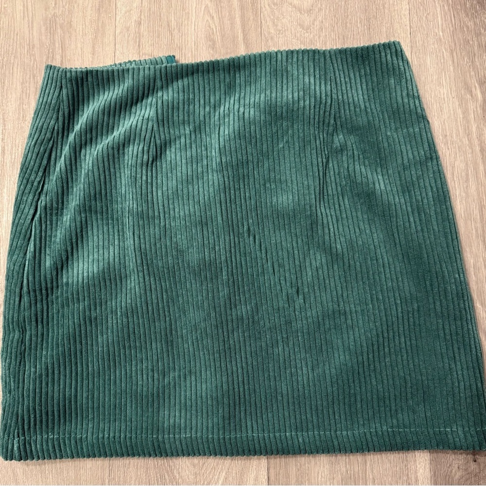 Lulu's High Class Emerald Green Corduroy Mini Skirt